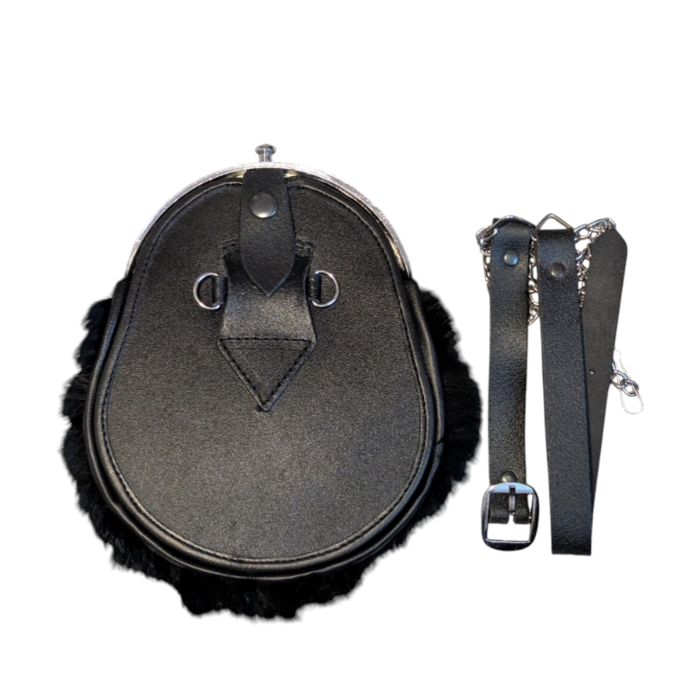 Dress Black Fur & Leather Sporran