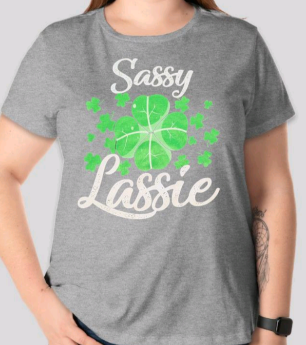 Sassy Lassie Irish Shamrock T-Shirt