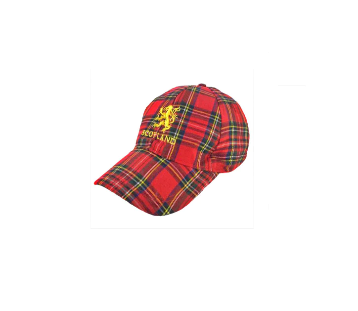 Stewart Tartan Cap with Rampant Lion