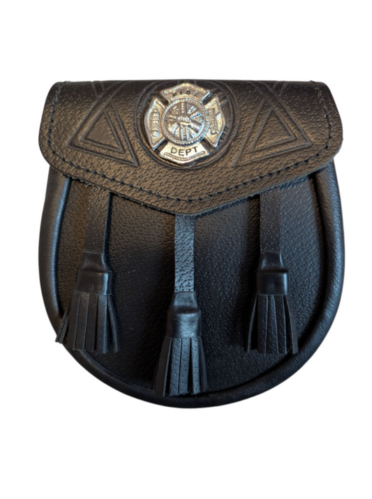 Fire Firefighter Leather Sporran