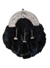 Dress Black Fur & Leather Sporran