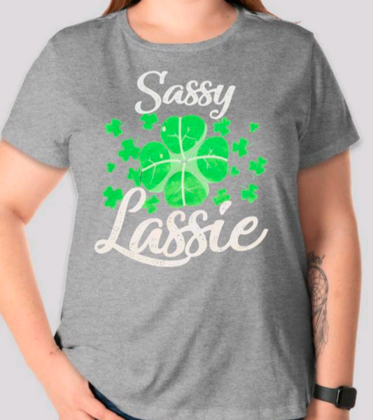 Sassy Lassie Irish Shamrock T-Shirt