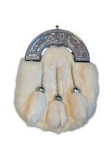 Dress Cream/White Fur & Leather Sporran