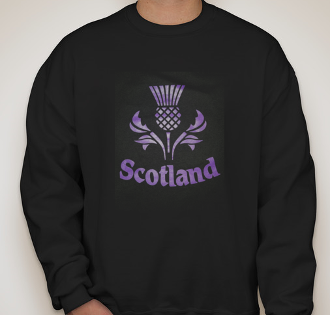 Thistle Scotland Black Sweatshirt