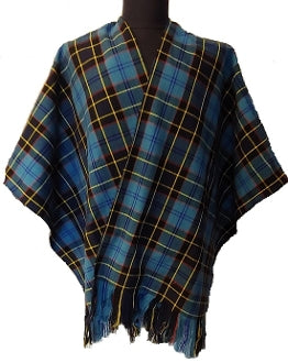 US Military & First Responder Tartan Wool Ruana (Wrap/Shawl)