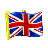 Union Jack Glass Ornament